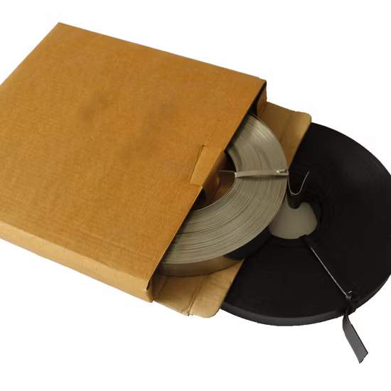 Faixa de aço inoxidável de 5/8 de polegada em sacola de plástico